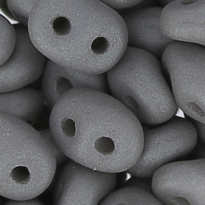 SuperDuo 2,5x5 mm Opaque Grey Silk Mat x10g