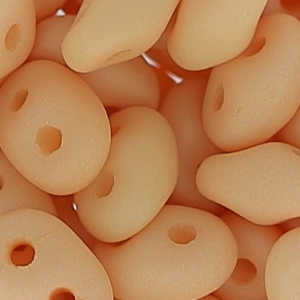 SuperDuo 2,5x5 mm Opaque Light Peach Silk Mat x10g