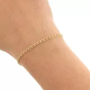 Chaîne maille cheval 2,5 mm light gold x1m