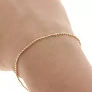 Chaîne maille boule 1.5 mm light gold x1m