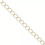 Chaîne maille Rombo 4 mm light gold x1m