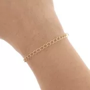 Chaîne maille Rombo 4 mm light gold x1m