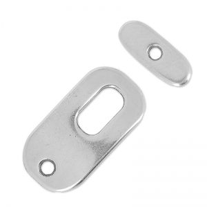 Fermoir T rectangle 21 mm Placage Argent fin vieilli x1