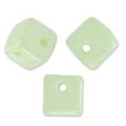 Crisscross Cubes 4 mm Pastel Green Pearl x30
