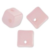 Crisscross Cubes 4 mm Pastel Rose Pearl x30|raw }}