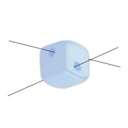 Crisscross Cubes 4 mm Pastel Yellow Pearl x30