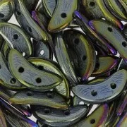 Czechmates Crescent 2 trous 3 x 10 mm Brown Iris x5g