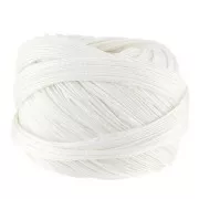 Ruban twill de soie Shibori White x10cm