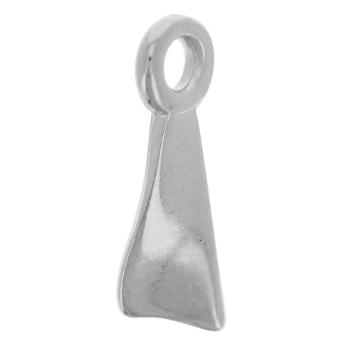 Breloques rectangle effet torsadé 12x4 mm - Placage Argent fin vieilli x5