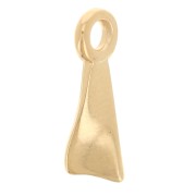 Breloques rectangle effet torsadé 12x4 mm - Doré à l'or fin x5