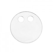 Pendentif double trous rond à graver 12 mm en Argent 925 x1|raw }}