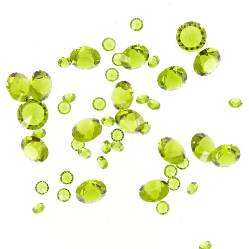 Pierres en vrac en cristal à résiner -  Joblot Swarovski - 1 à 6 mm - Olivine x10g