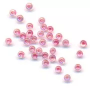 Preciosa Perles rocailles 11/0 2 mm - Crystal AB intérieur rose x20g