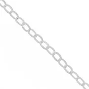 Chaîne maille forçat limée 2.3 mm en Argent 925 x1m