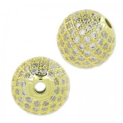 Ronde strassée 11.5 mm doré/Crystal x1|raw }}