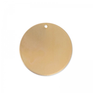 Pendentif rond bombé 29 mm en cuivre x1
