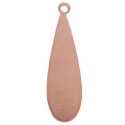 Pendentif goutte 31x9 mm en cuivre x1