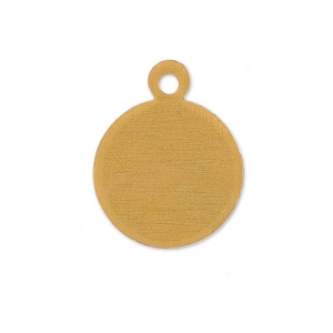 Breloque rond 15 mm en cuivre x1