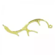 Intercalaire bois de cerf 2 anneaux 35 mm doré x1