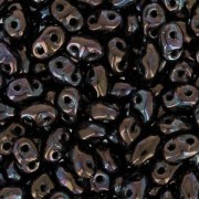 MiniDuo 2x4 mm Jet Luster Iris x10g