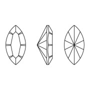 Navette Swarovski 4228 15x7 mm Aquamarine Ignite x1