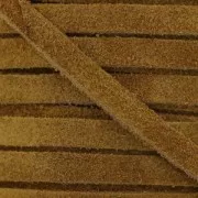 Lacet cuir façon daim 5 mm Marron x50cm