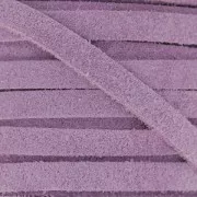 Lacet cuir façon daim 5 mm Lilas x50cm
