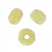 Perles rondes aplaties en bois 5.5x3.5 mm Crème x50