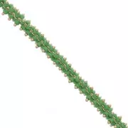 Chaîne maille grappe avec rocailles 2.3 mm Vert/doré x 50cm