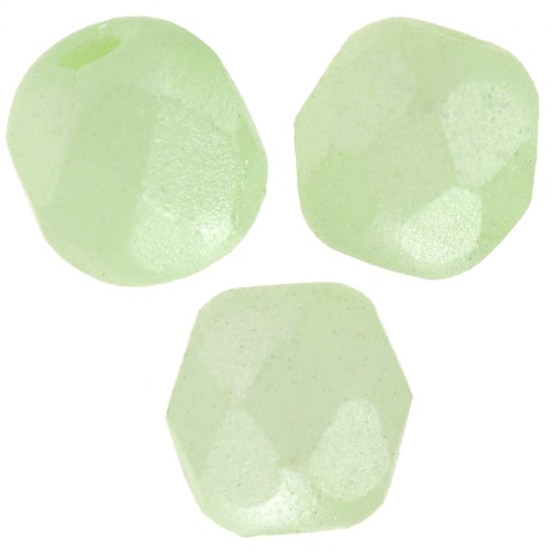 Facettes 4 mm Alabaster Pastel Green x50