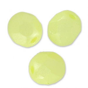 Facettes 4 mm Alabaster Pastel Yellow x50