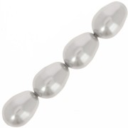 Poires nacrées Swarovski 5821 11x8 mm Light Grey Pearl x5