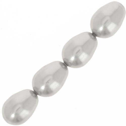 Poires nacrées Swarovski 5821 11x8 mm Light Grey Pearl x5