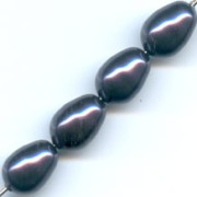 Perles poires nacrées Swarovski 5821 11x8 mm Dark Purple Pearl x5