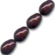Perles poires nacrées Swarovski 5821 11x8 mm Maroon Pearl x5