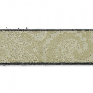 Lacet cuir motif Paisley 10 mm Greige x50cm