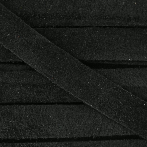 Lacet cuir façon daim 10 mm Noir x50cm