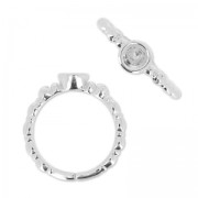 Bague pour cabochon 1028 4 mm - Taille 49 - Rhodié x1|raw }}