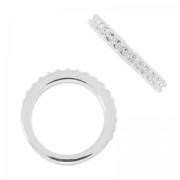 Bague sertis pour cabochons 1028 1.8 mm taille 52 rhodié x1|raw }}