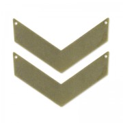 Intercalaires chevron pour collier 50x28 mm bronze x2