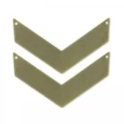 Intercalaires chevron pour collier 50x28 mm bronze x2