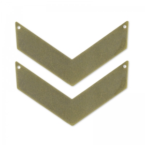 Intercalaires chevron pour collier 50x28 mm bronze x2