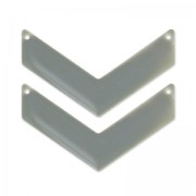 Intercalaires chevron 2 trous résine époxy 50x28 mm Gris Moyen x2