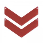 Intercalaires chevron 2 trous résine époxy 50x28 mm Light Bordeaux x2