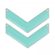 Intercalaires chevron 2 trous résine époxy 50x28 mm Mint x2