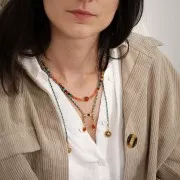 Perles rondelles fleur 4 mm - Doré à l'or fin x20