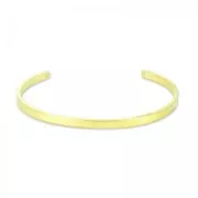 Bracelet jonc ovale 2 trous 13 cm doré satiné x1