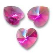 Coeurs Swarovski 6228 10,3x10 mm Fuchsia AB x6