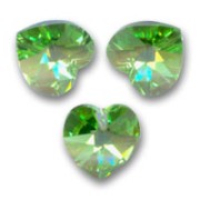 Coeurs Swarovski 6228 10,3x10 mm Peridot AB x6|raw }}