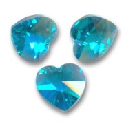 Coeurs Swarovski 6228 10,3x10 mm Blue Zircon AB x6|raw }}